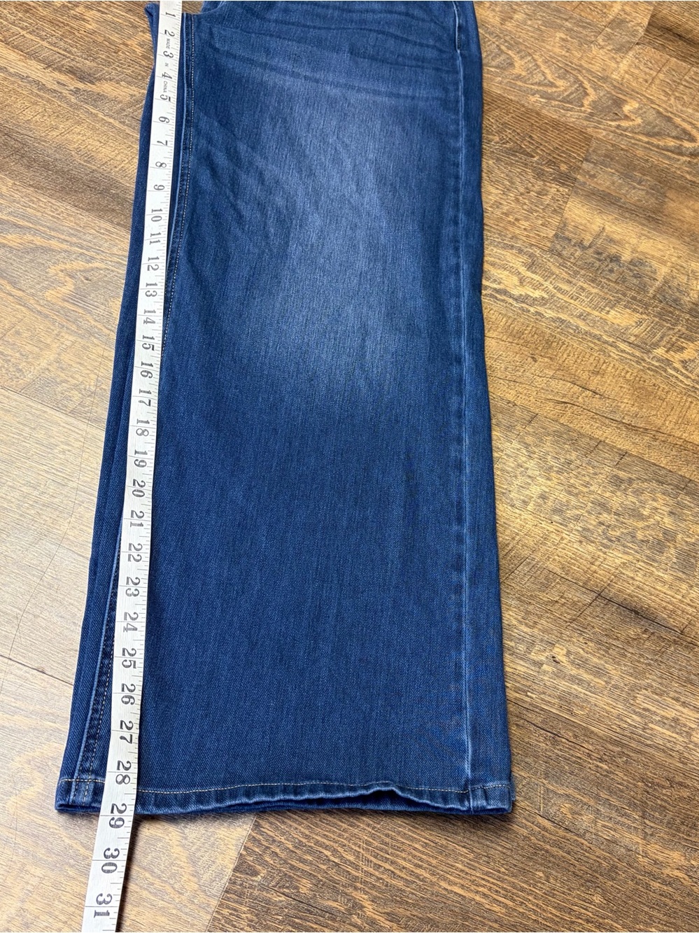Halara Flex Denim Asymmetric Low Rise Button Zip Wide Leg Jeans Womens Medium - Picture 10 of 11